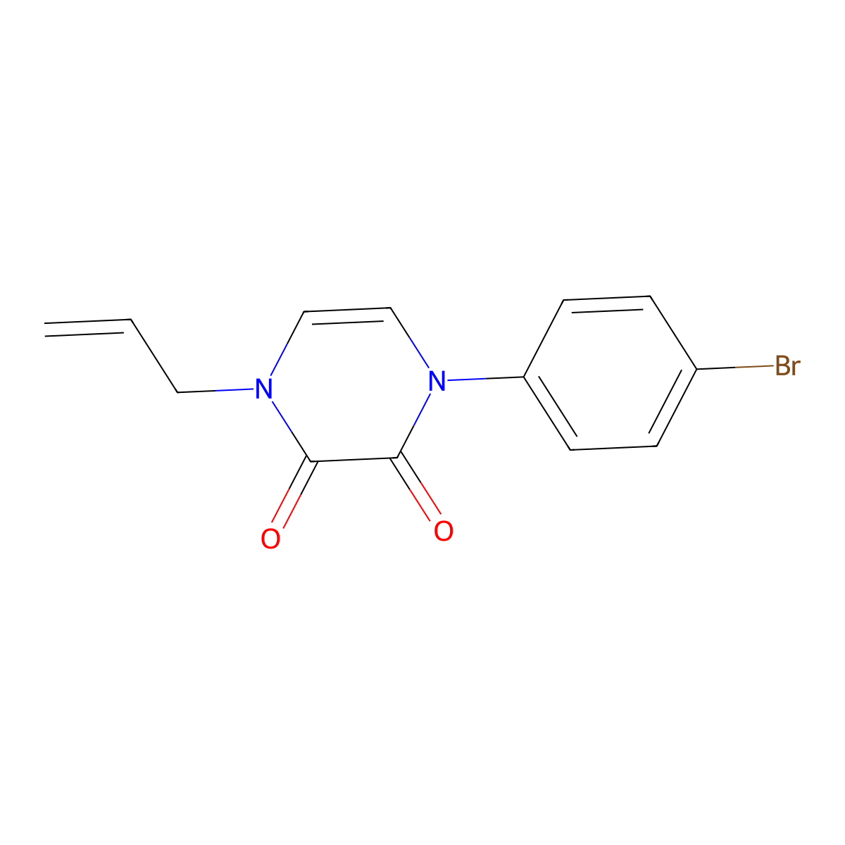 1-allyl-4-(4-bromophenyl)pyrazine-2,3(1H,4H)-dione molecular structure, CAS 1226458-82-7