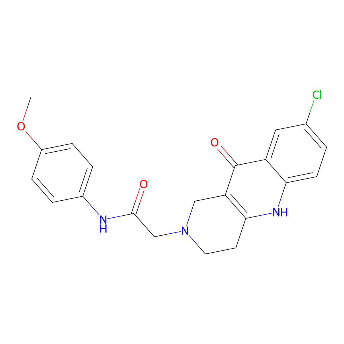 2-(8-chloro-10-oxo-3,4-dihydrobenzo[b][1,6]naphthyridin-2(1H,5H,10H)-yl)-N-(4-methoxyphenyl)acetamide molecular structure, CAS 1226459-06-8
