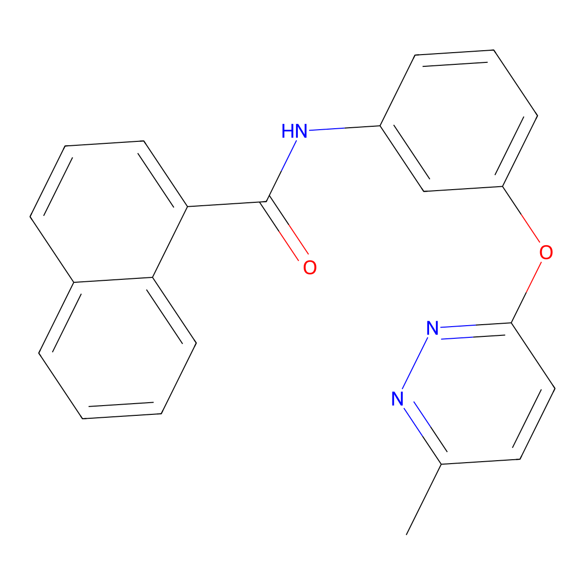 N-(3-((6-methylpyridazin-3-yl)oxy)phenyl)-1-naphthamide molecular structure, CAS 1226459-09-1