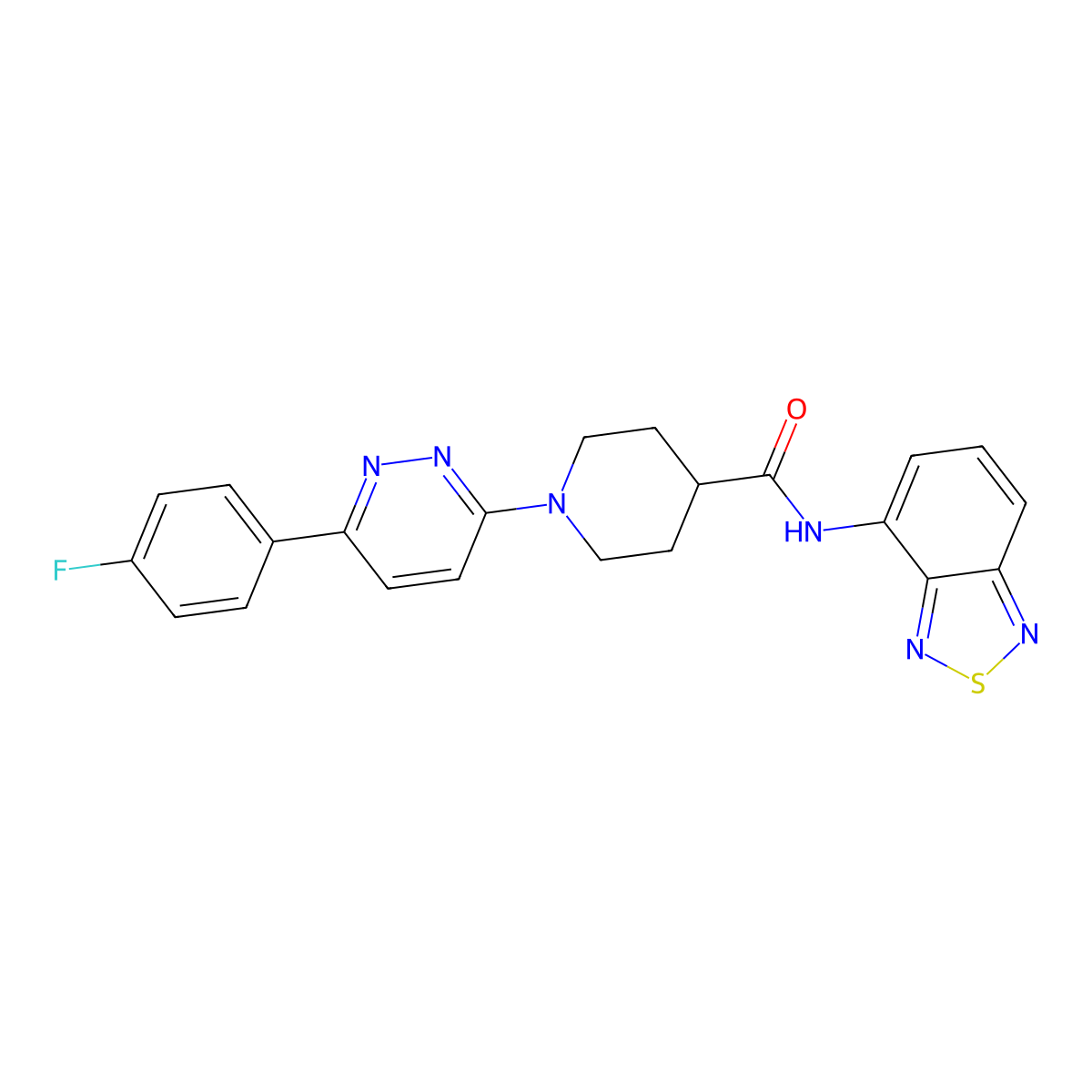 N-(benzo[c][1,2,5]thiadiazol-4-yl)-1-(6-(4-fluorophenyl)pyridazin-3-yl)piperidine-4-carboxamide molecular structure, CAS 1226459-31-9