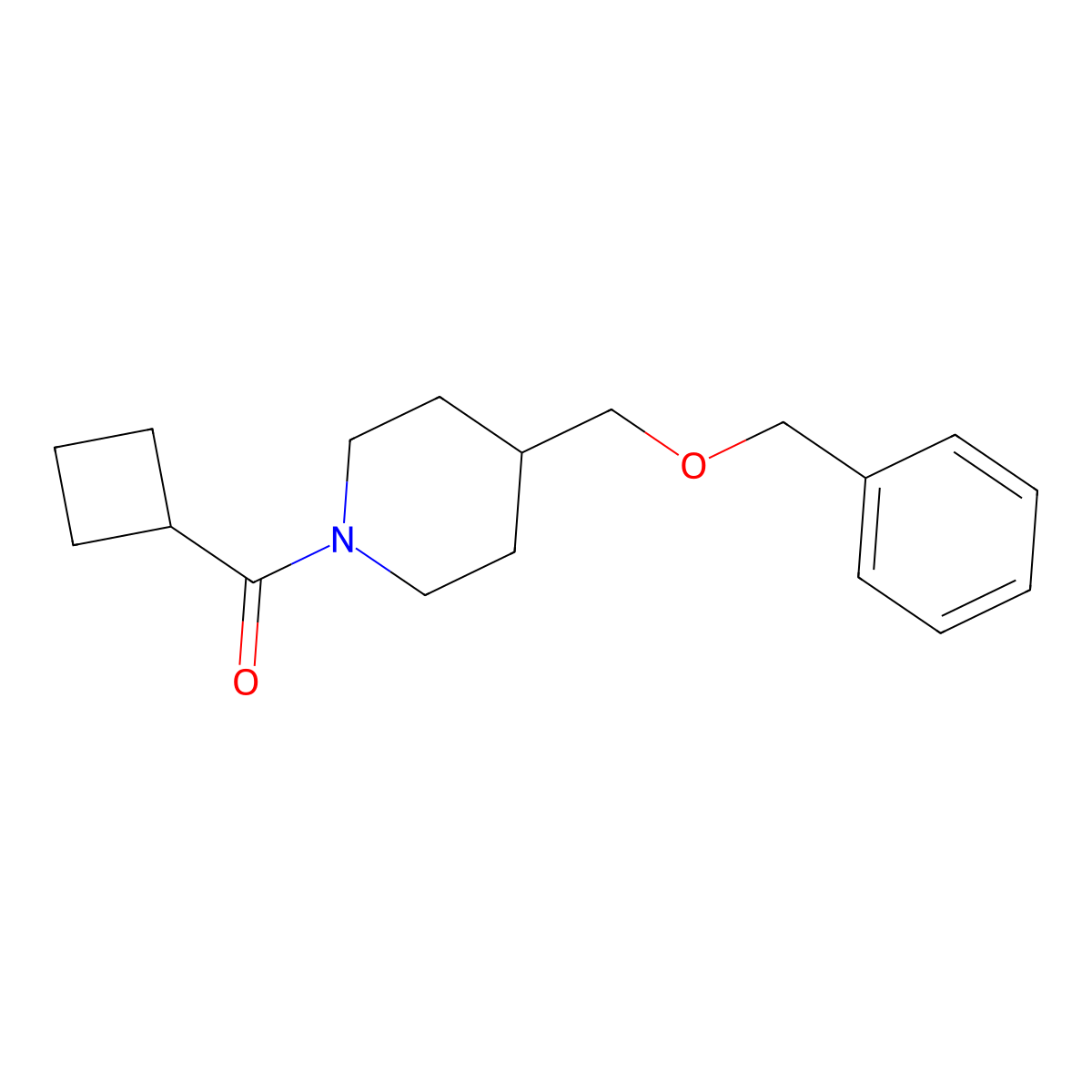 (4-((Benzyloxy)methyl)piperidin-1-yl)(cyclobutyl)methanone molecular structure, CAS 1226459-81-9