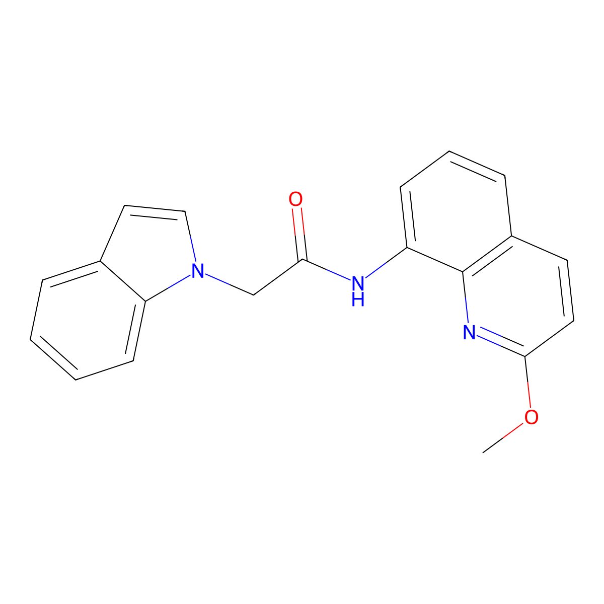 2-(1H-indol-1-yl)-N-(2-methoxyquinolin-8-yl)acetamide molecular structure, CAS 1226459-87-5