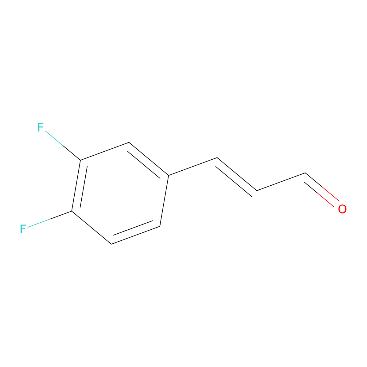 3-(3,4-Difluorophenyl)prop-2-enal molecular structure, CAS 1226463-64-4