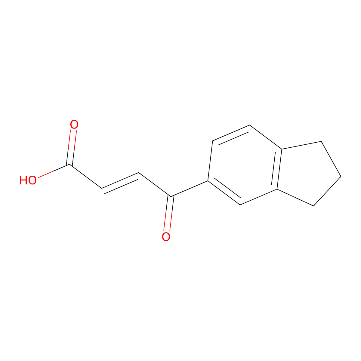 (2E)-4-(2,3-dihydro-1H-inden-5-yl)-4-oxobut-2-enoic acid molecular structure, CAS 1226464-23-8