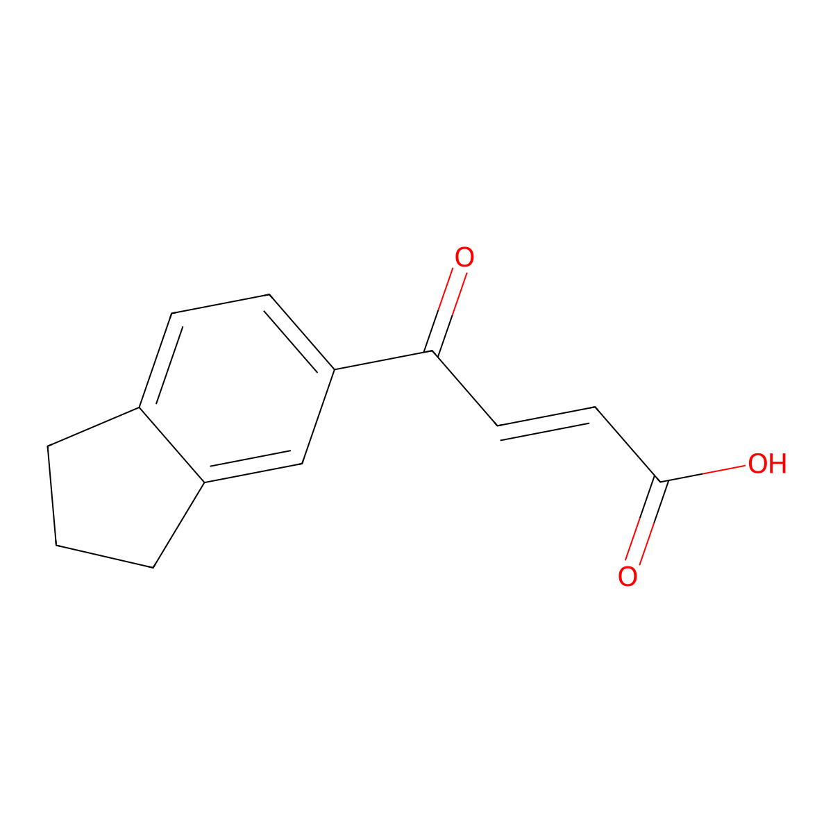 (2E)-4-(2,3-dihydro-1H-inden-5-yl)-4-oxobut-2-enoic acid molecular structure, CAS 1226464-23-8