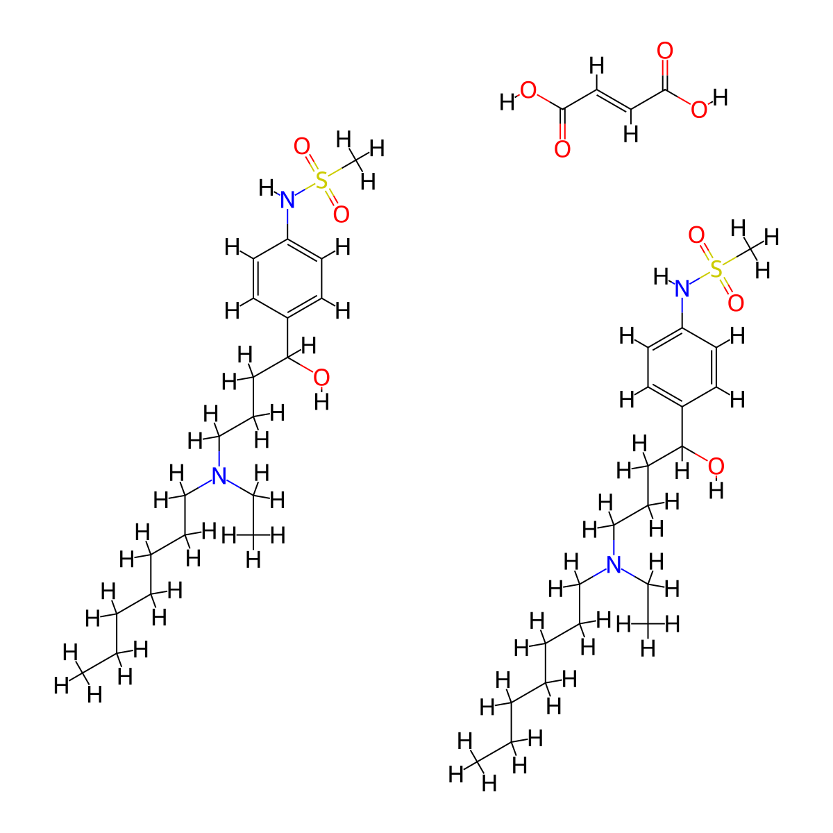 Ibutilide Fumarate molecular structure, CAS 122647-32-9