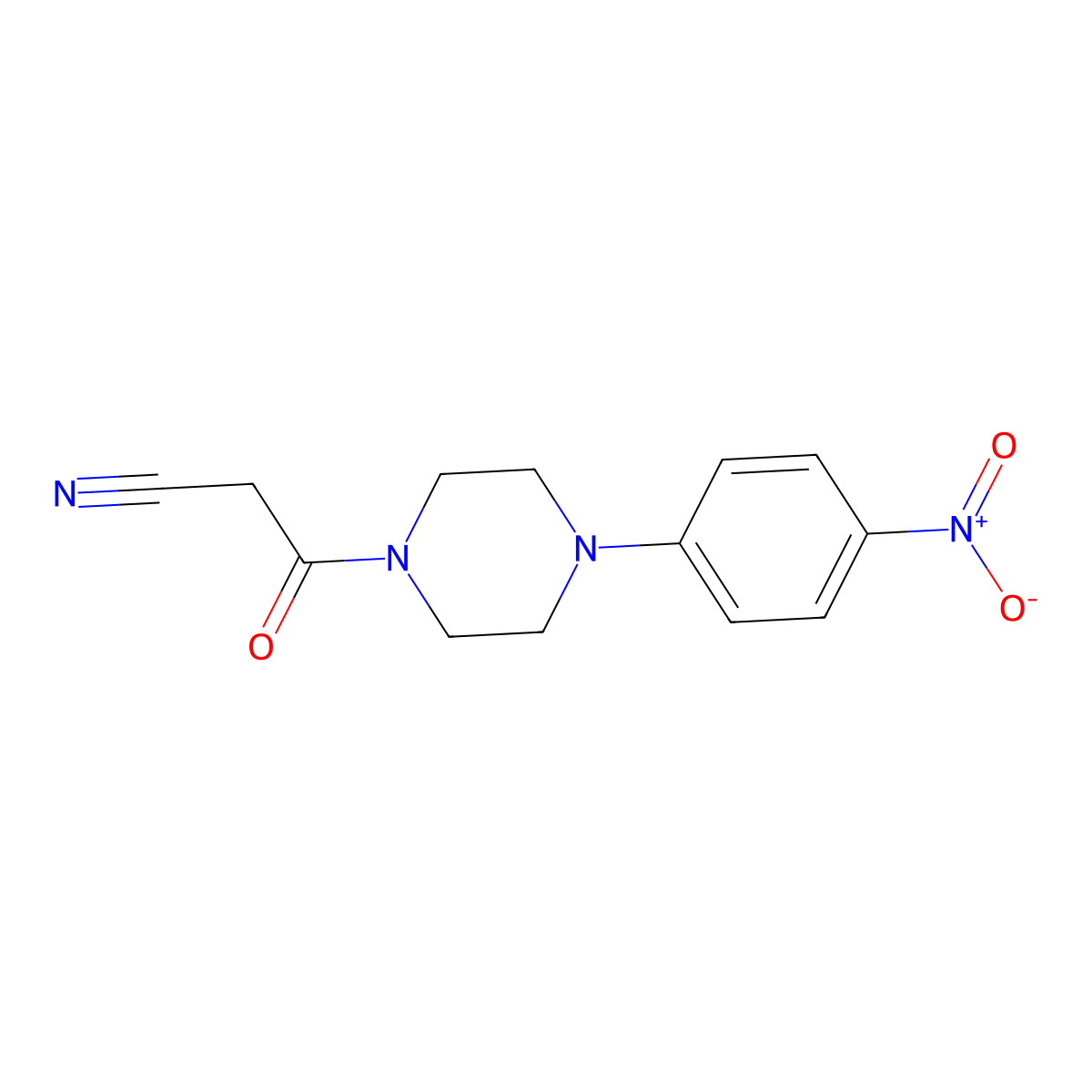 3-[4-(4-Nitrophenyl)piperazin-1-yl]-3-oxopropanenitrile molecular structure, CAS 122648-74-2