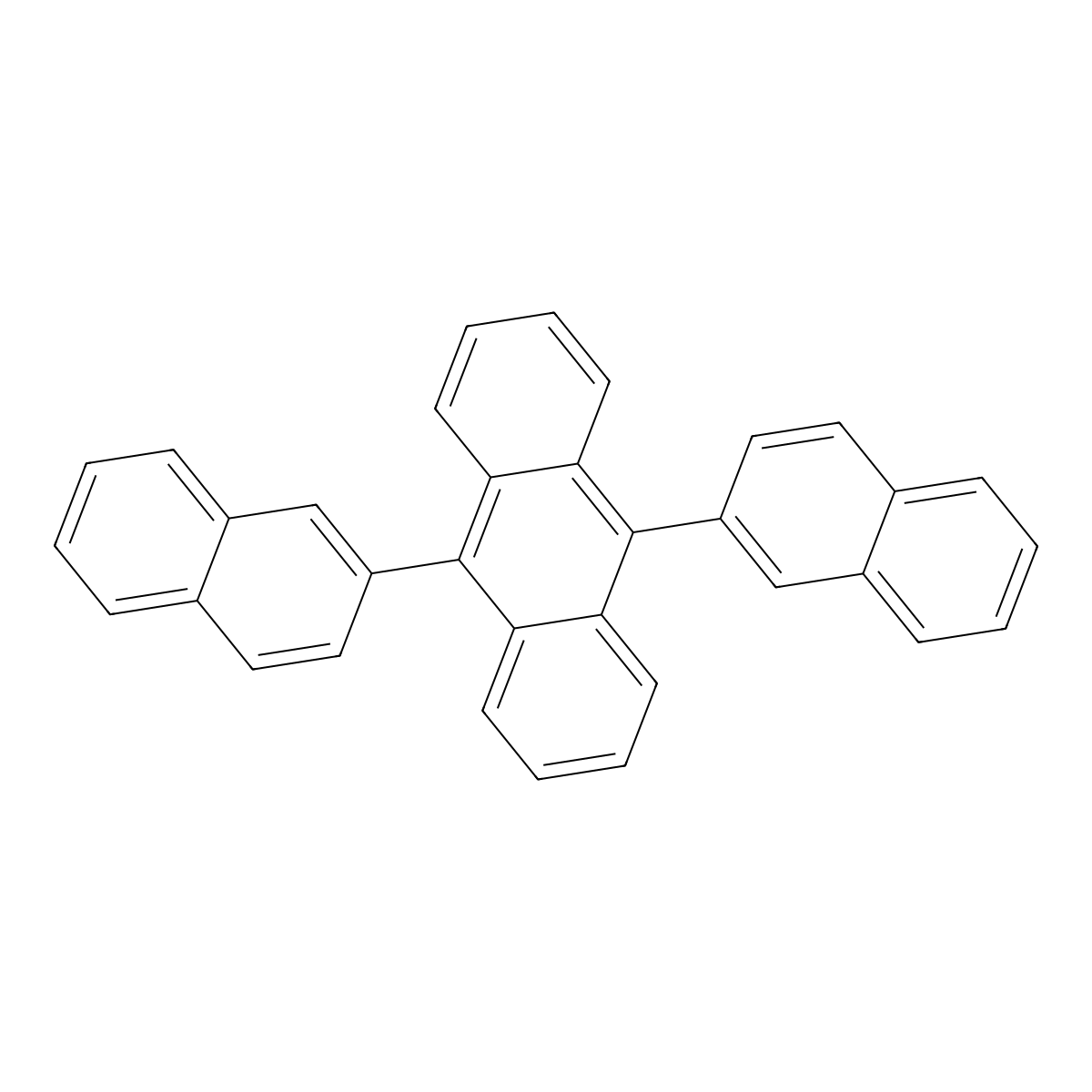 9,10-Bis(2-naphthyl)anthracene molecular structure, CAS 122648-99-1