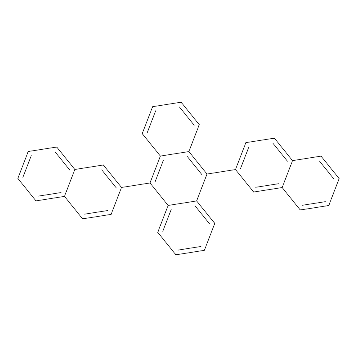 9,10-Bis(2-naphthyl)anthracene molecular structure, CAS 122648-99-1
