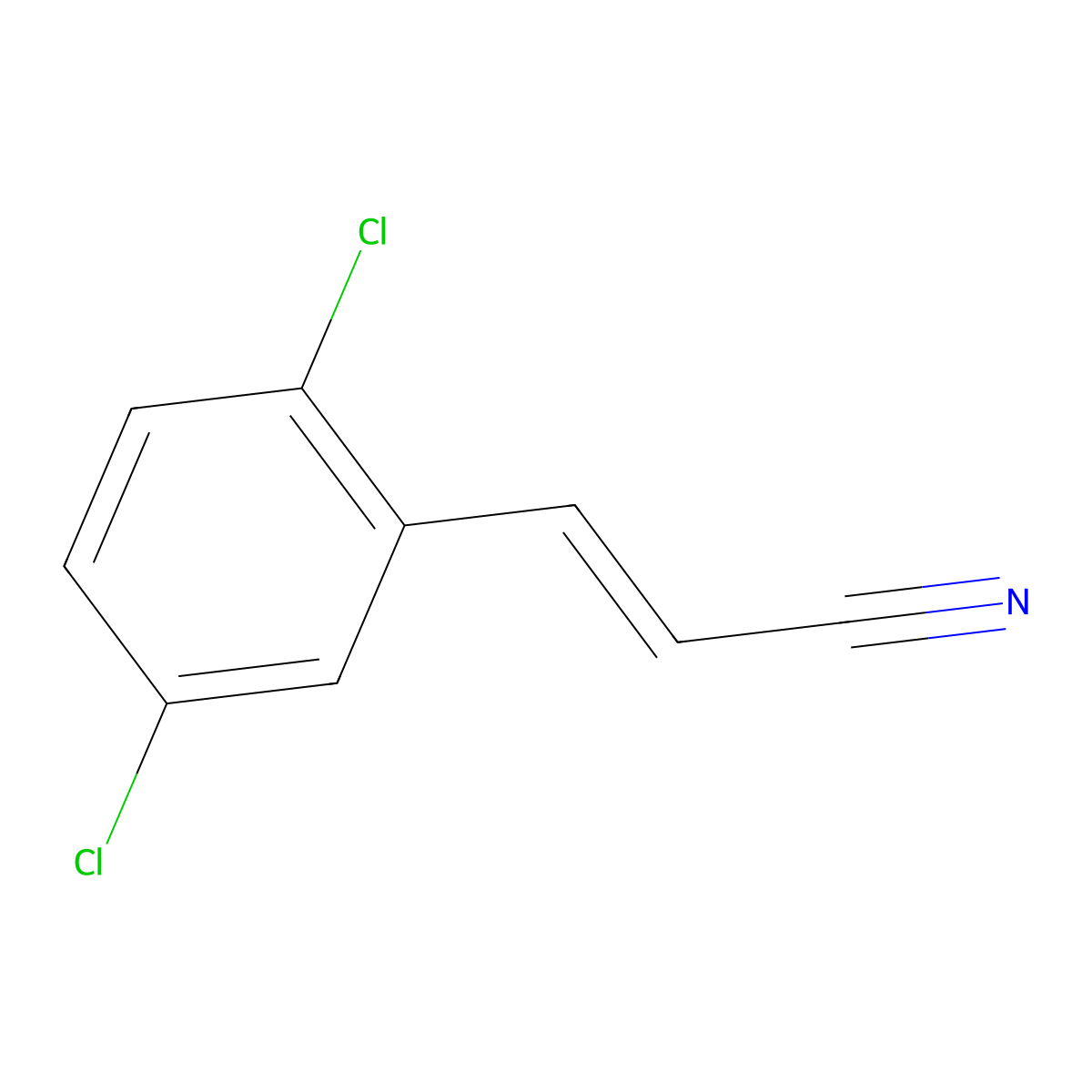 (E)-3-(2,5-Dichlorophenyl)acrylonitrile molecular structure, CAS 1226480-14-3