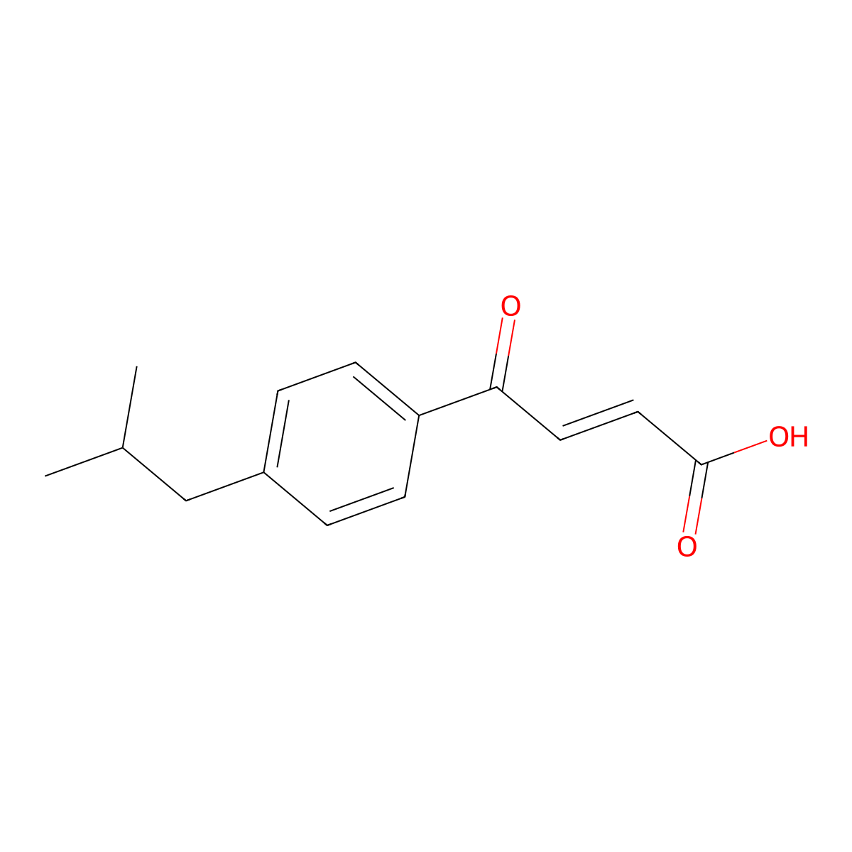 (2E)-4-[4-(2-methylpropyl)phenyl]-4-oxobut-2-enoic acid molecular structure, CAS 1226483-77-7