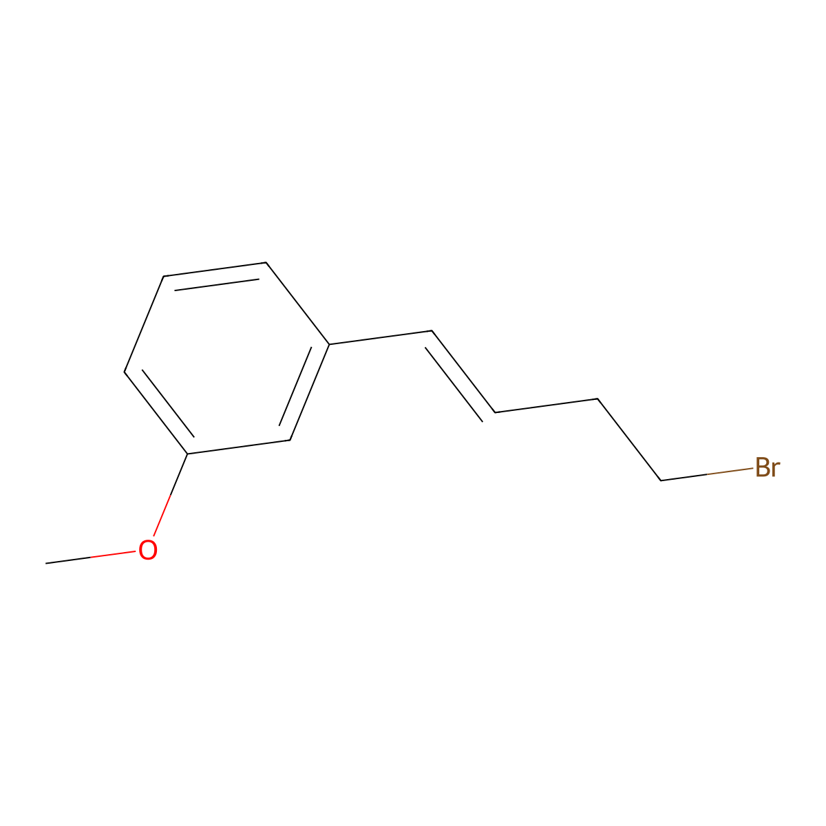 1-(4-Bromobut-1-en-1-yl)-3-methoxybenzene molecular structure, CAS 1226484-23-6