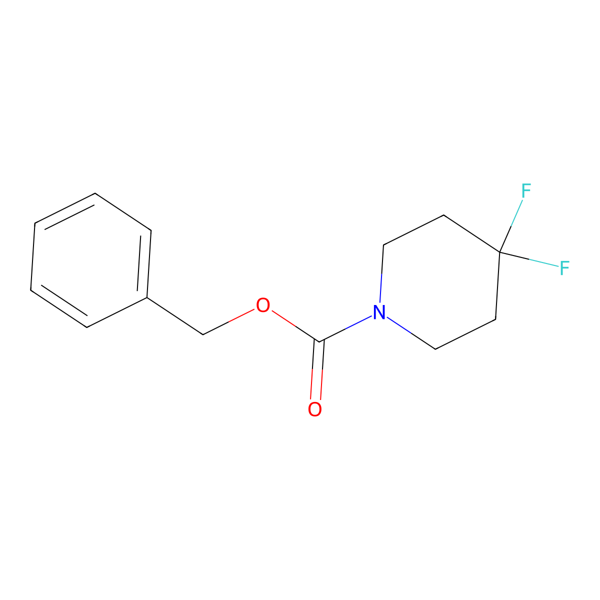 Benzyl 4,4-difluoropiperidine-1-carboxylate molecular structure, CAS 1226495-16-4