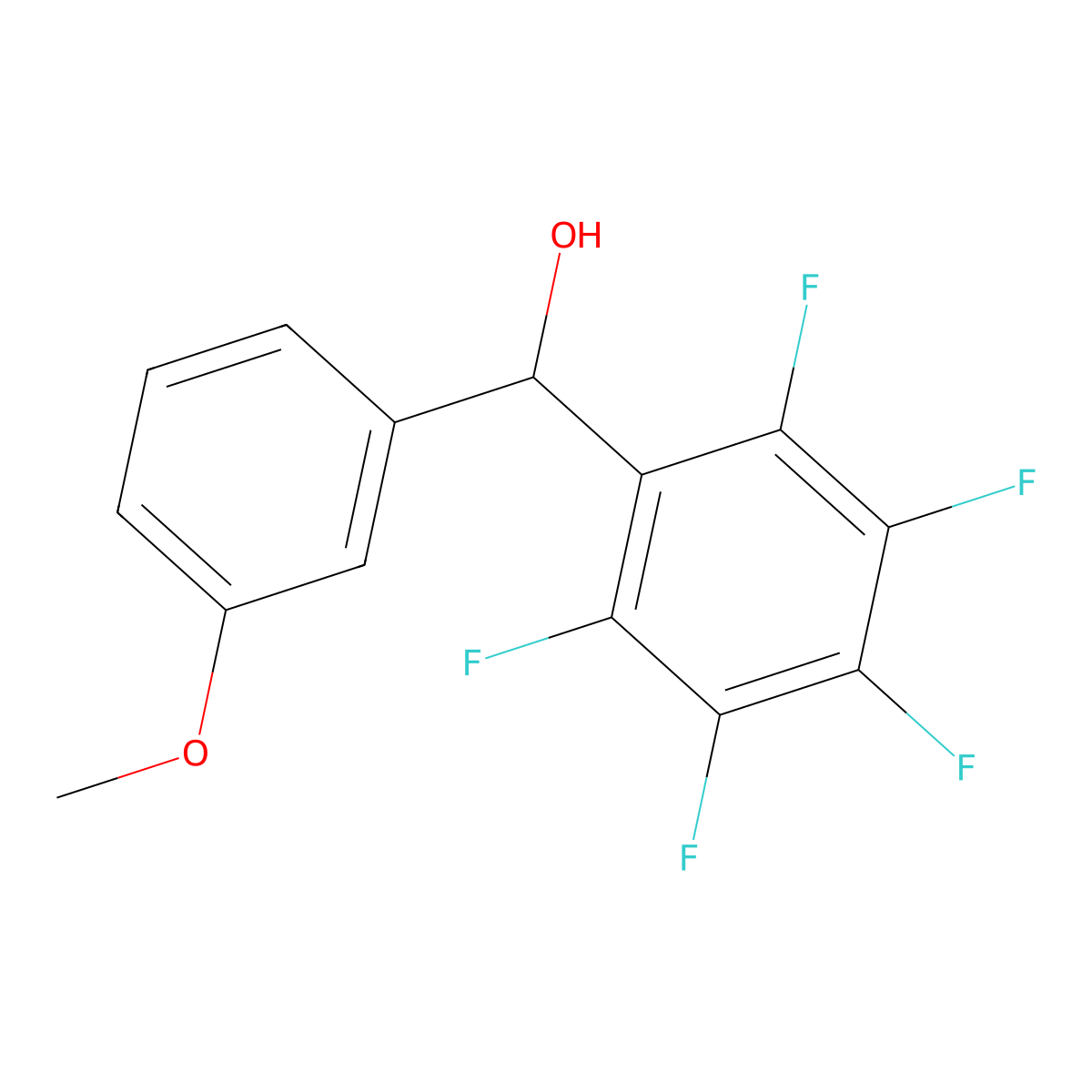 (3-Methoxyphenyl)(perfluorophenyl)methanol molecular structure, CAS 1226497-08-0