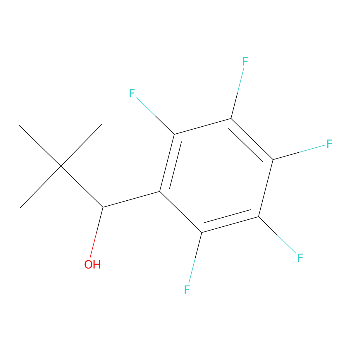 2,2-Dimethyl-1-(perfluorophenyl)propan-1-ol molecular structure, CAS 1226497-12-6