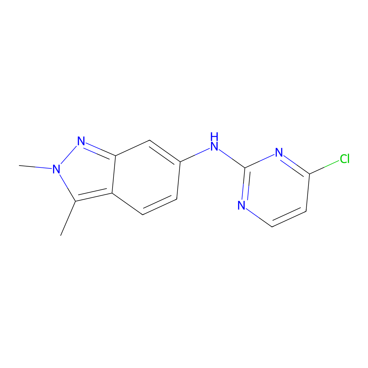 N-(4-chloro-2-pyrimidinyl)-2,3-dimethyl-2H-Indazol-6-amine molecular structure, CAS 1226499-97-3
