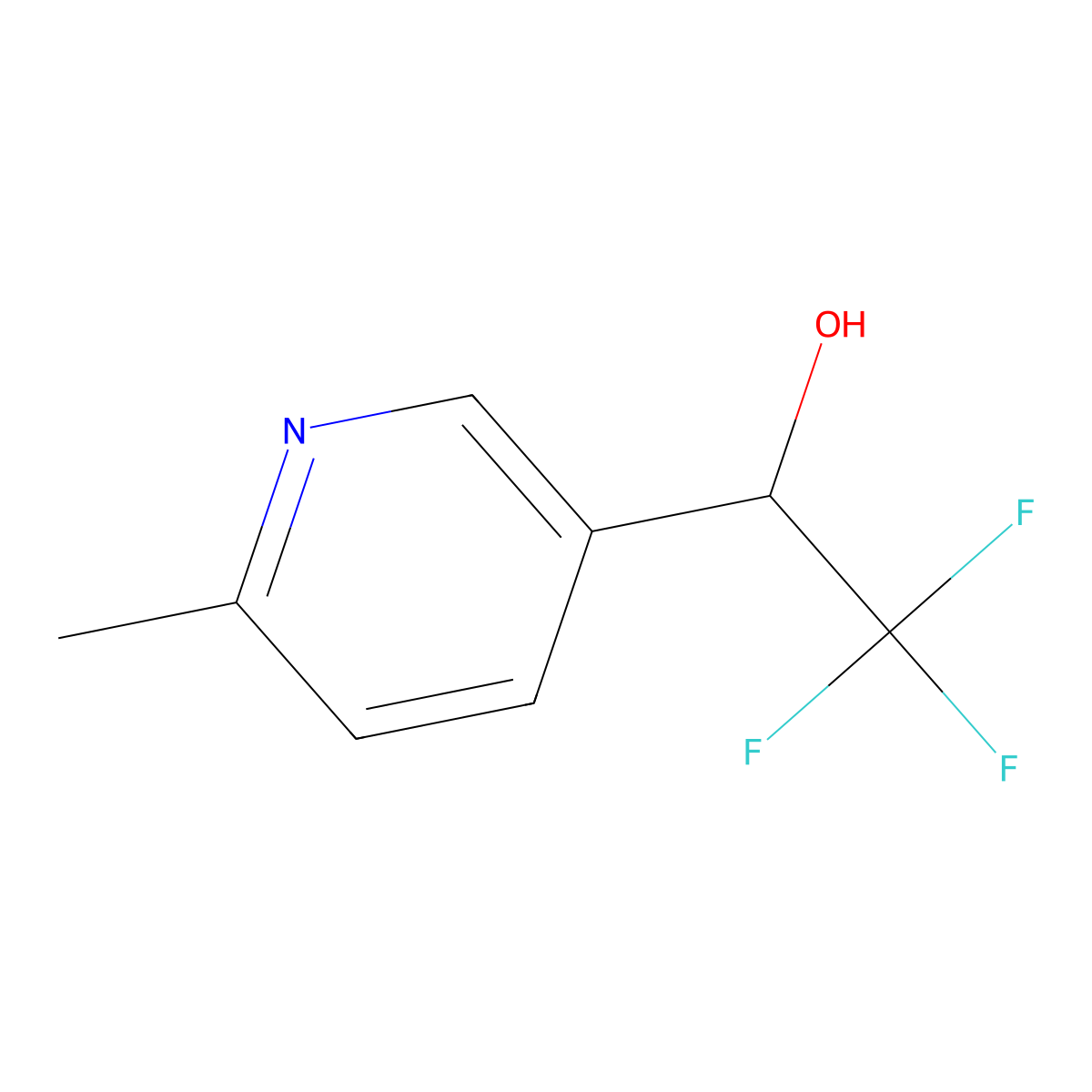 2,2,2-Trifluoro-1-(6-methylpyridin-3-yl)ethan-1-ol molecular structure, CAS 1226507-25-0