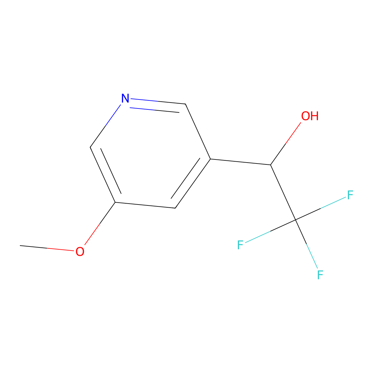 2,2,2-Trifluoro-1-(5-methoxypyridin-3-yl)ethan-1-ol molecular structure, CAS 1226507-31-8