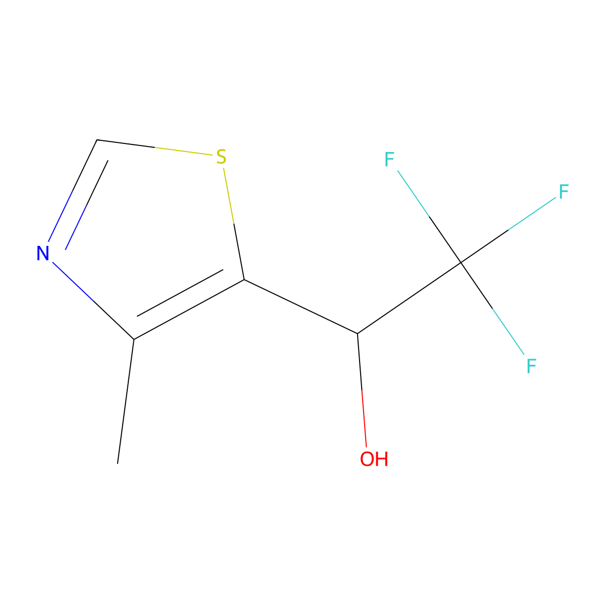 5-Thiazolemethanol, 4-methyl-alpha-(trifluoromethyl)- molecular structure, CAS 1226507-43-2