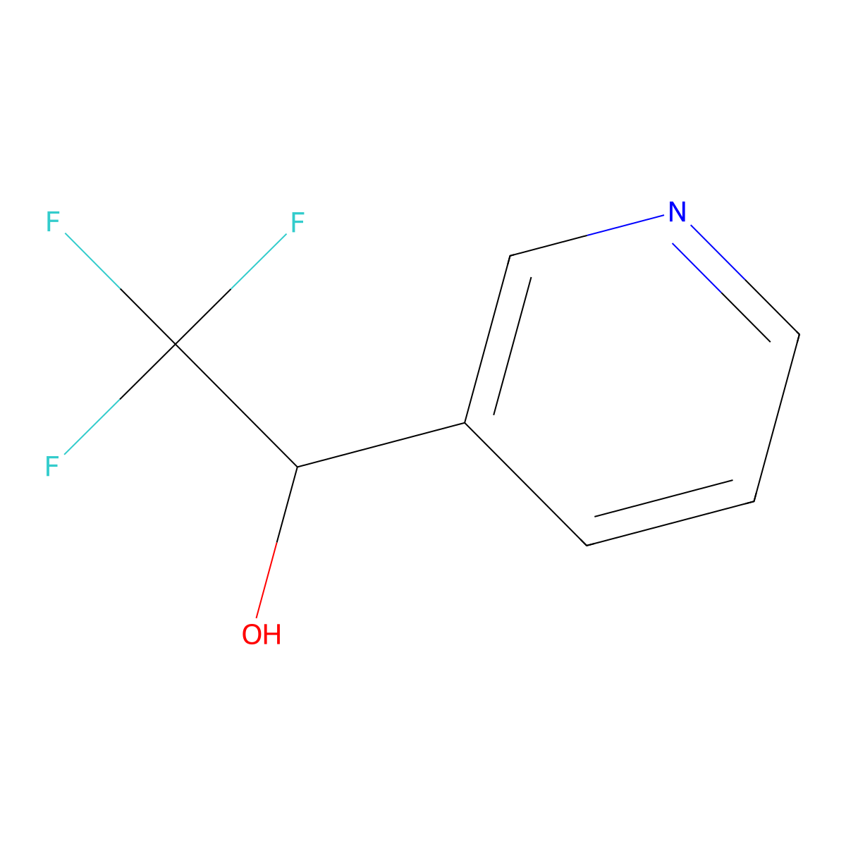 (1S)-2,2,2-trifluoro-1-(pyridin-3-yl)ethan-1-ol molecular structure, CAS 1226507-66-9