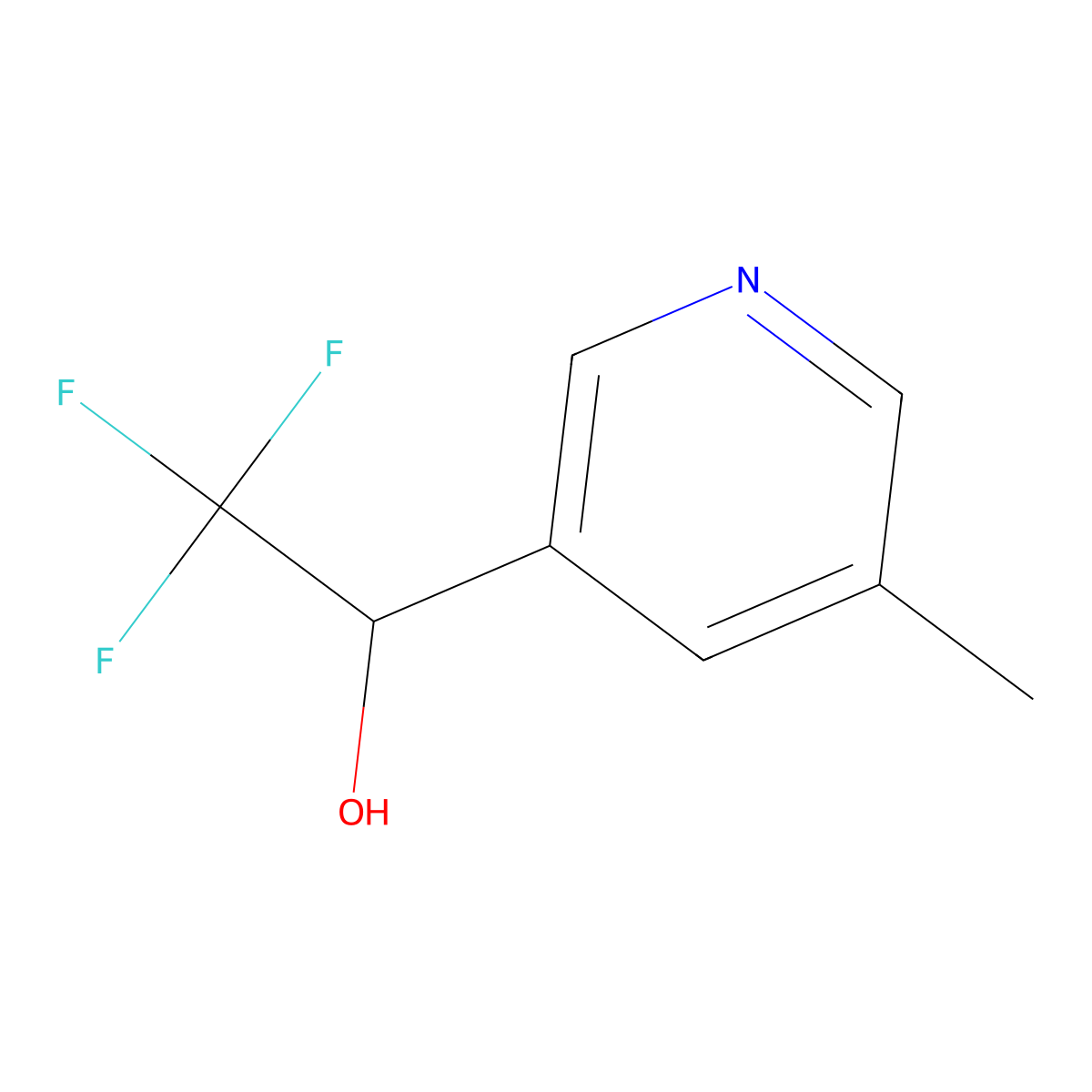 3-Pyridinemethanol, 5-methyl-alpha-(trifluoromethyl)- molecular structure, CAS 1226507-75-0