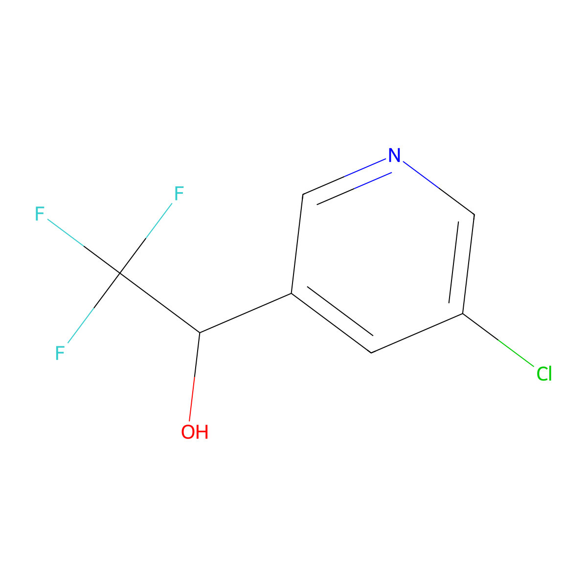 3-Pyridinemethanol, 5-chloro-alpha-(trifluoromethyl)- molecular structure, CAS 1226507-78-3