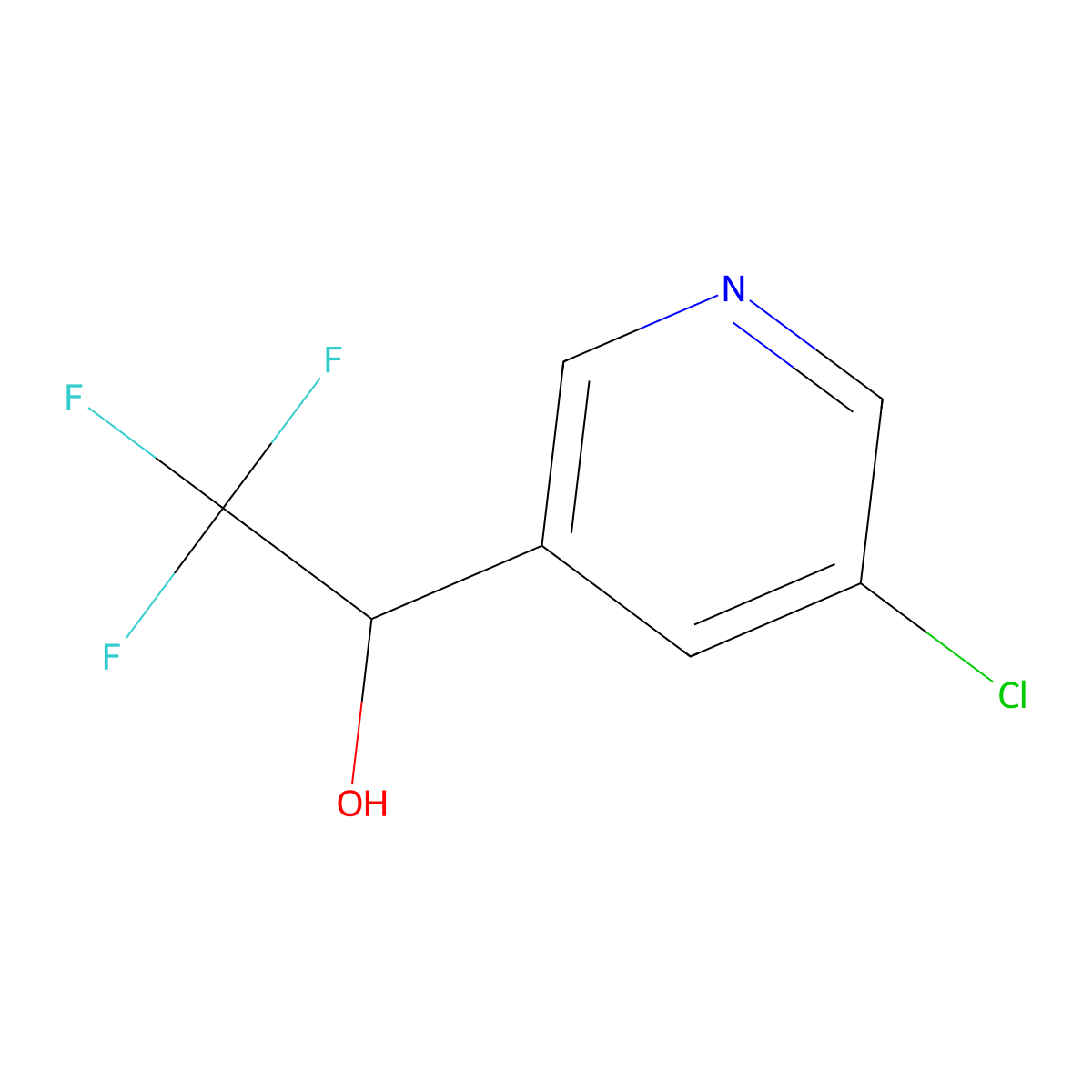 3-Pyridinemethanol, 5-chloro-alpha-(trifluoromethyl)- molecular structure, CAS 1226507-78-3