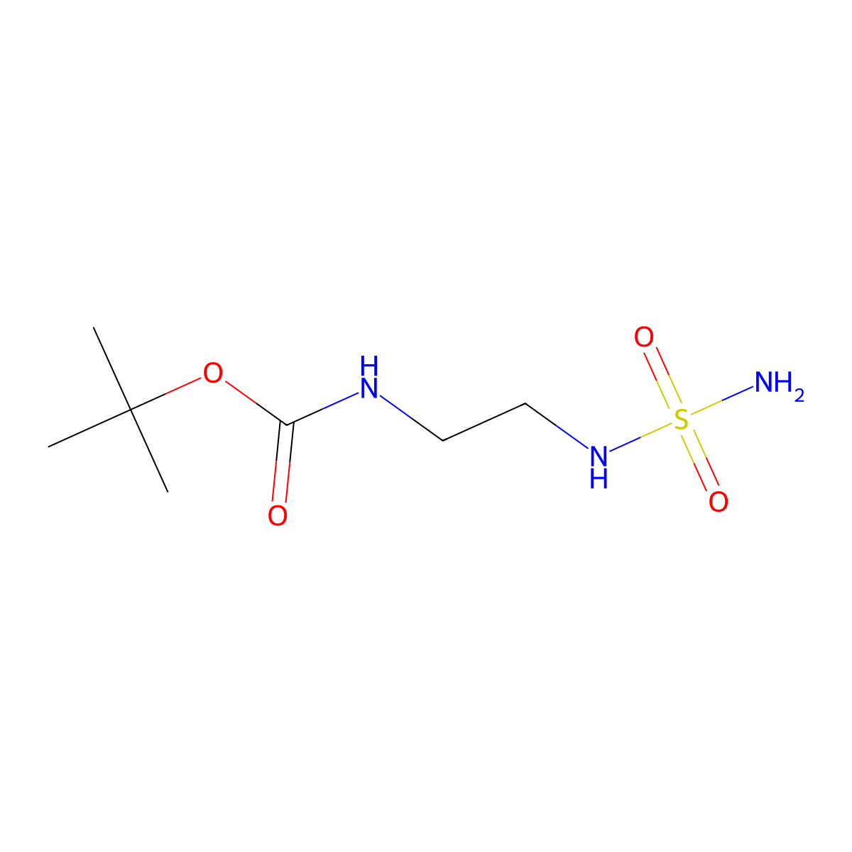 tert-butyl N-[2-(sulfamoylamino)ethyl]carbamate molecular structure, CAS 1226508-17-3