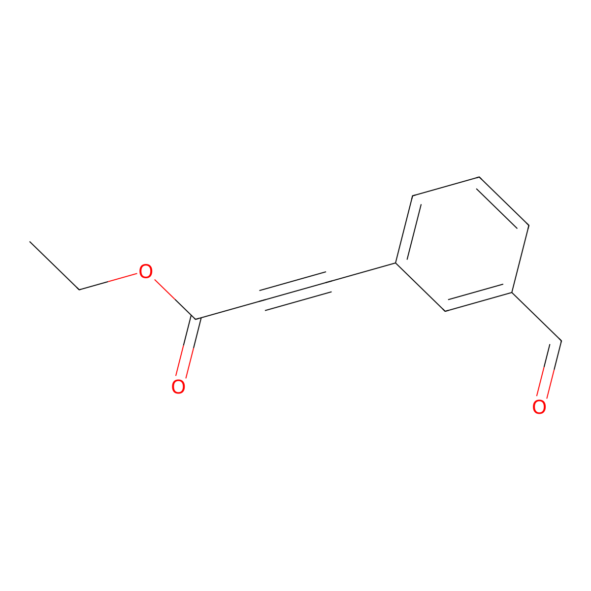 Ethyl 3-(3-formylphenyl)-2-propynoate molecular structure, CAS 1226508-49-1