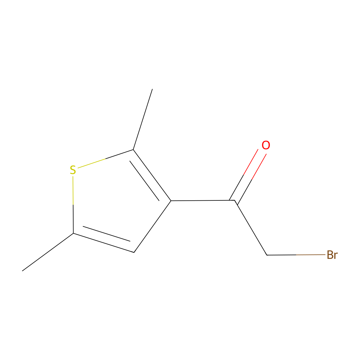 Ethanone, 2-bromo-1-(2,5-dimethyl-3-thienyl)- molecular structure, CAS 122654-17-5