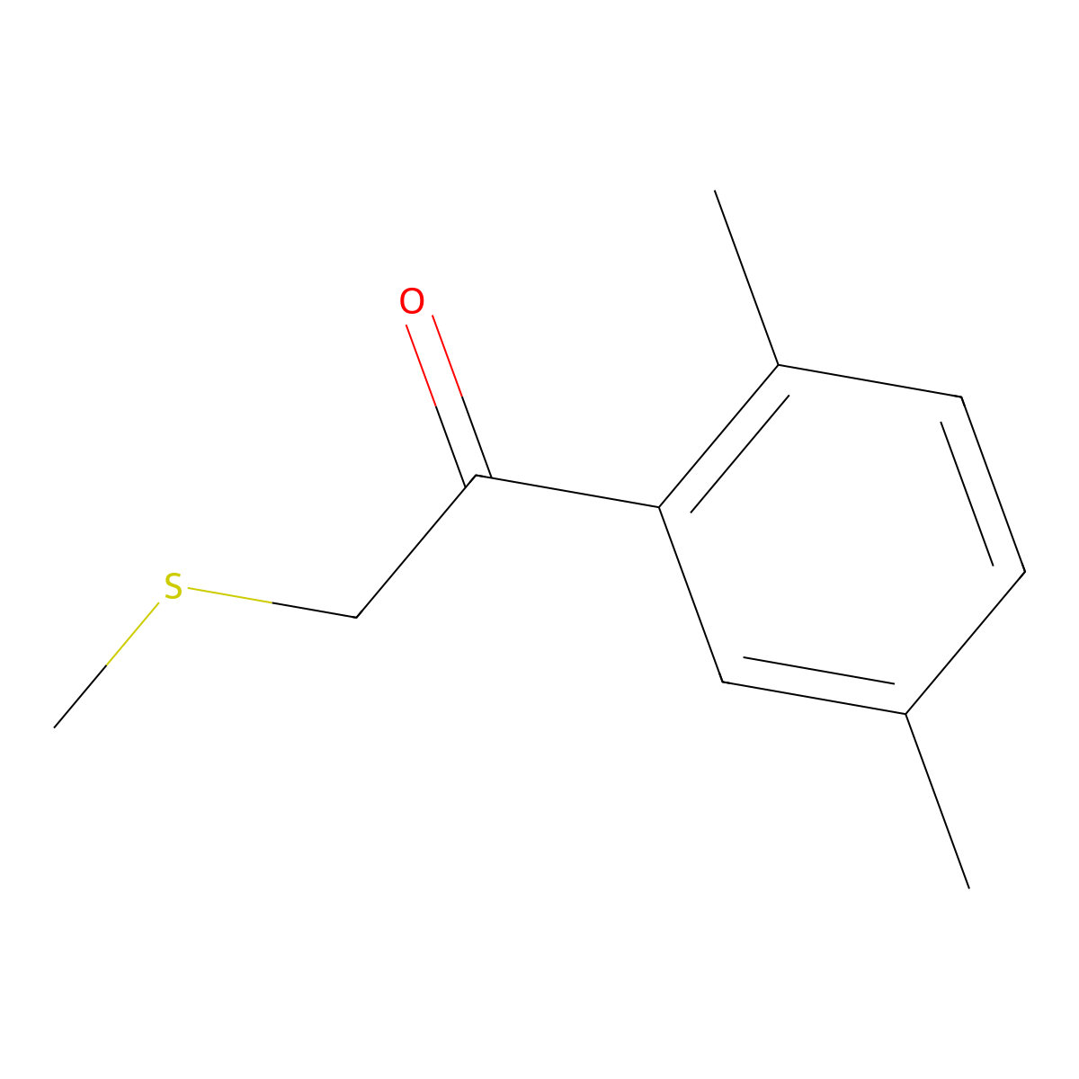 1-(2,5-Dimethylphenyl)-2-(methylsulfanyl)ethan-1-one molecular structure, CAS 122657-56-1