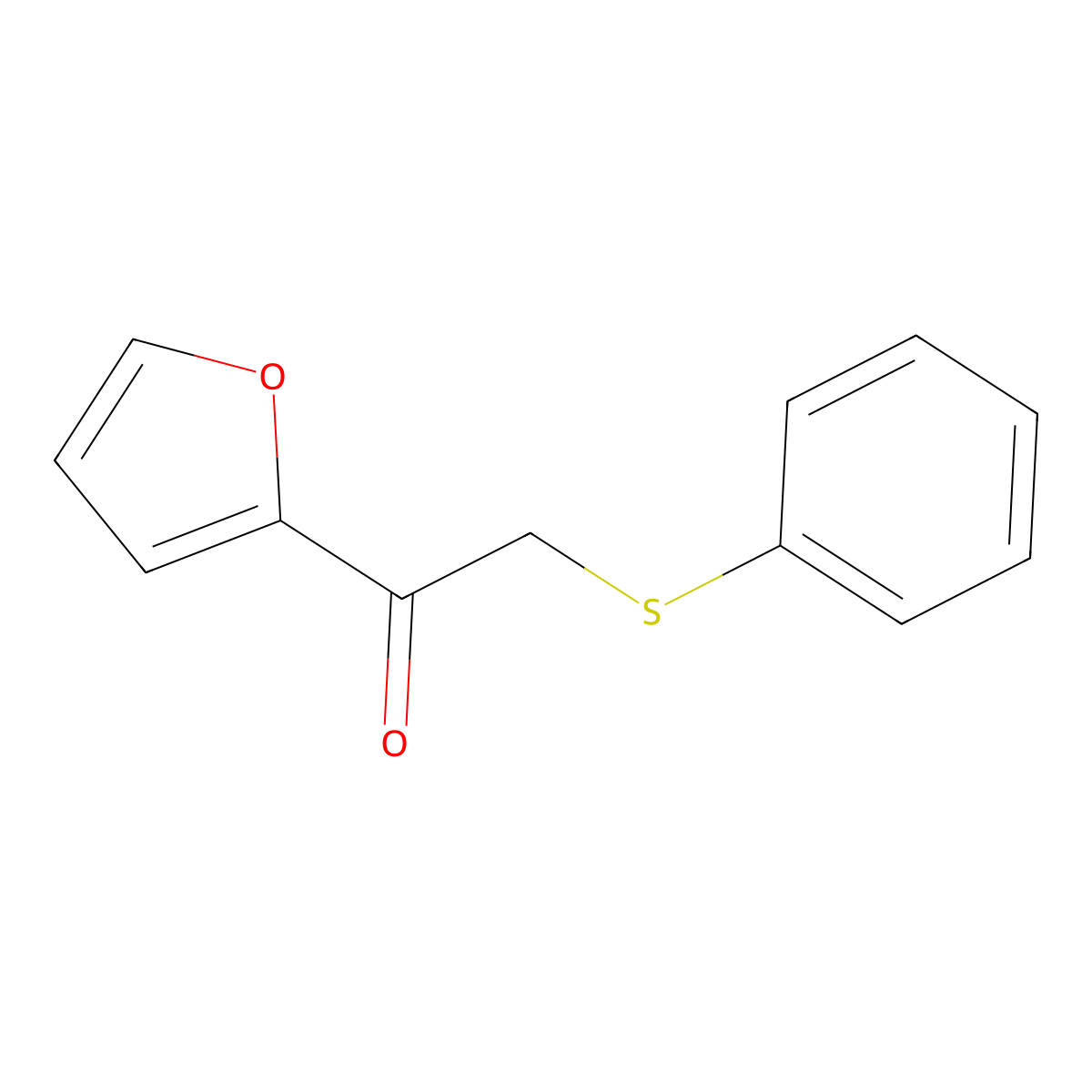 1-(Furan-2-yl)-2-(phenylthio)ethan-1-one molecular structure, CAS 122657-58-3