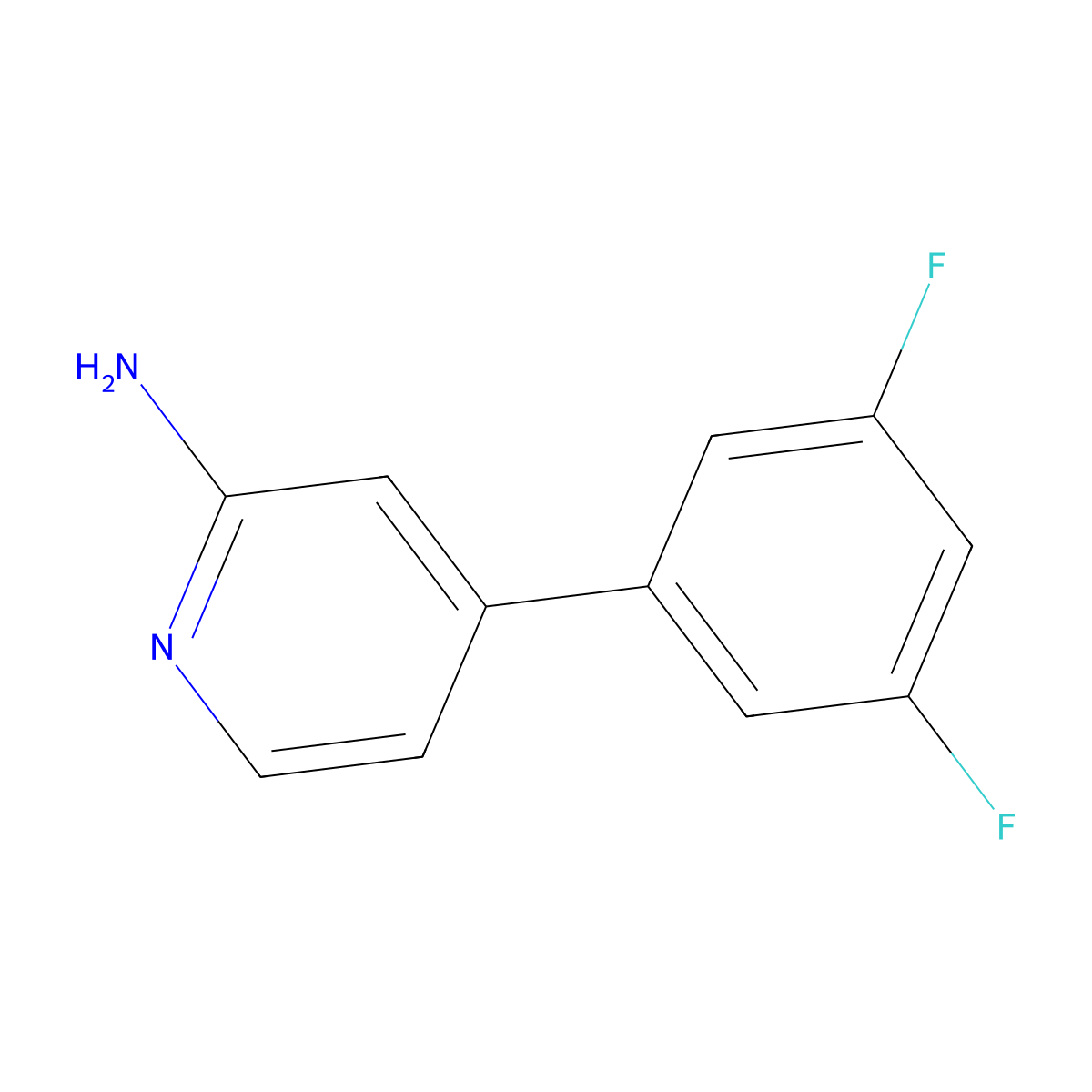 2-Amino-4-(3,5-difluorophenyl)pyridine molecular structure, CAS 1226595-69-2