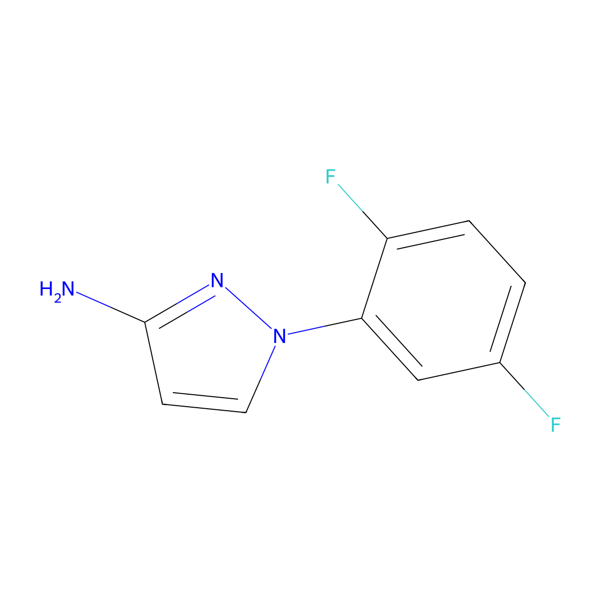1-(2,5-Difluorophenyl)-1H-pyrazol-3-amine molecular structure, CAS 1226595-83-0