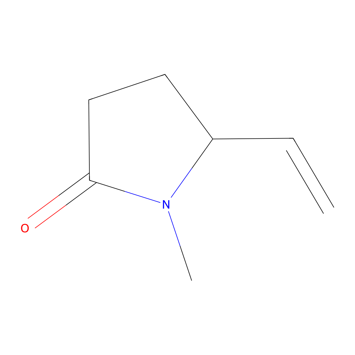 (R)-1-Methyl-5-vinylpyrrolidin-2-one molecular structure, CAS 122662-87-7