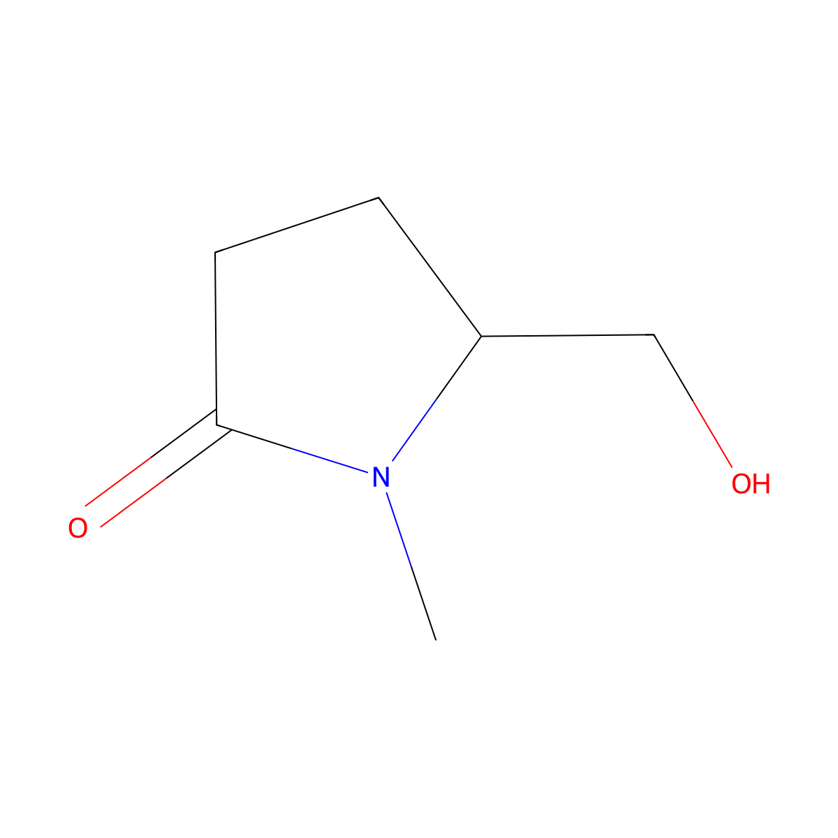 (5S)-5-(Hydroxymethyl)-1-methyl-2-pyrrolidinone molecular structure, CAS 122663-19-8