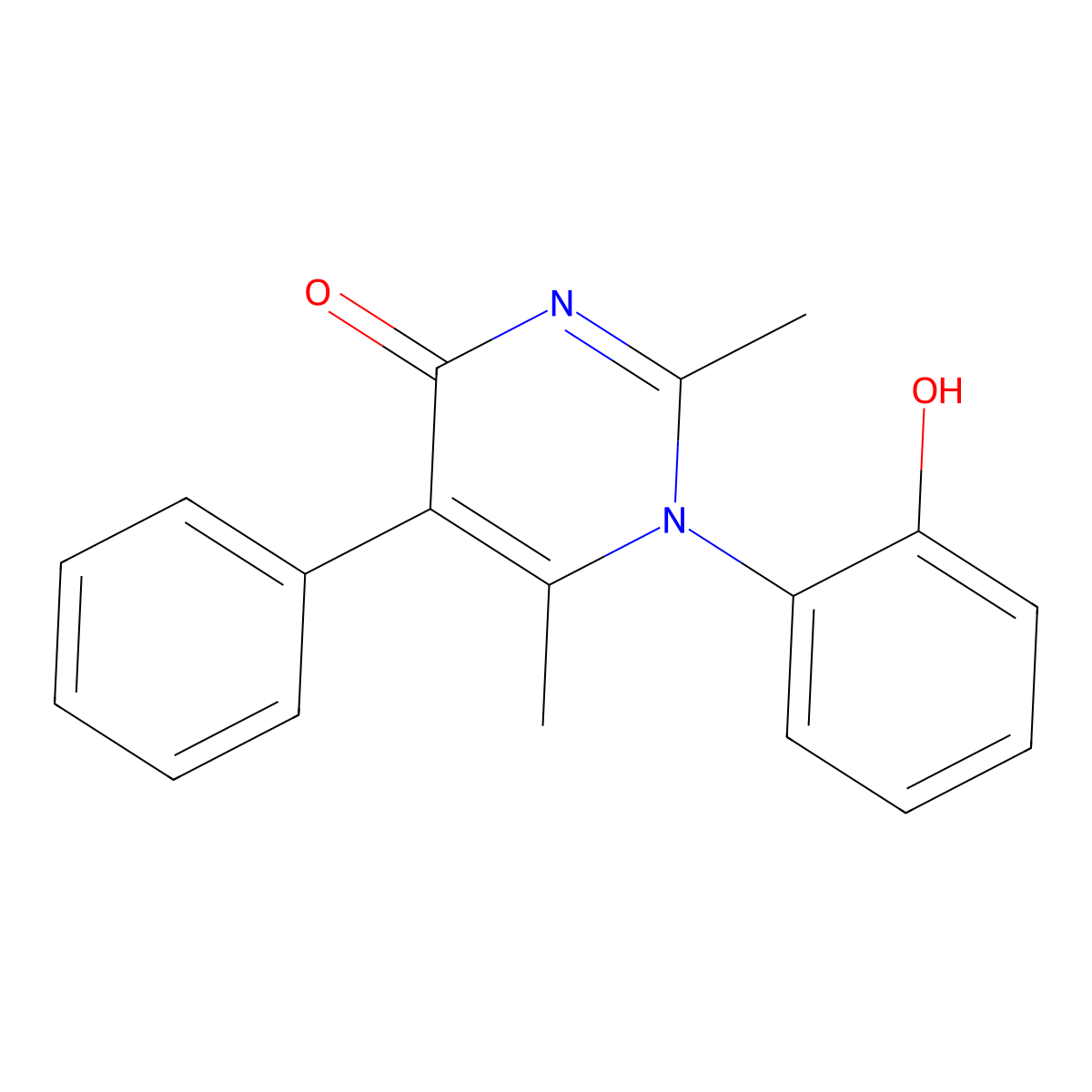1-(2-Hydroxyphenyl)-2,6-dimethyl-5-phenylpyrimidin-4-one molecular structure, CAS 122664-41-9