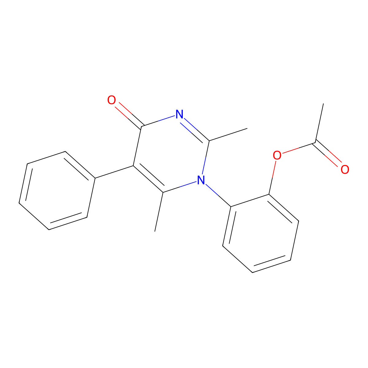[2-(2,6-Dimethyl-4-oxo-5-phenylpyrimidin-1-yl)phenyl] acetate molecular structure, CAS 122664-44-2
