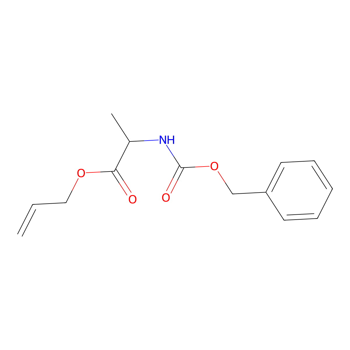 prop-2-en-1-yl (2S)-2-{[(benzyloxy)carbonyl]amino}propanoate molecular structure, CAS 122665-03-6