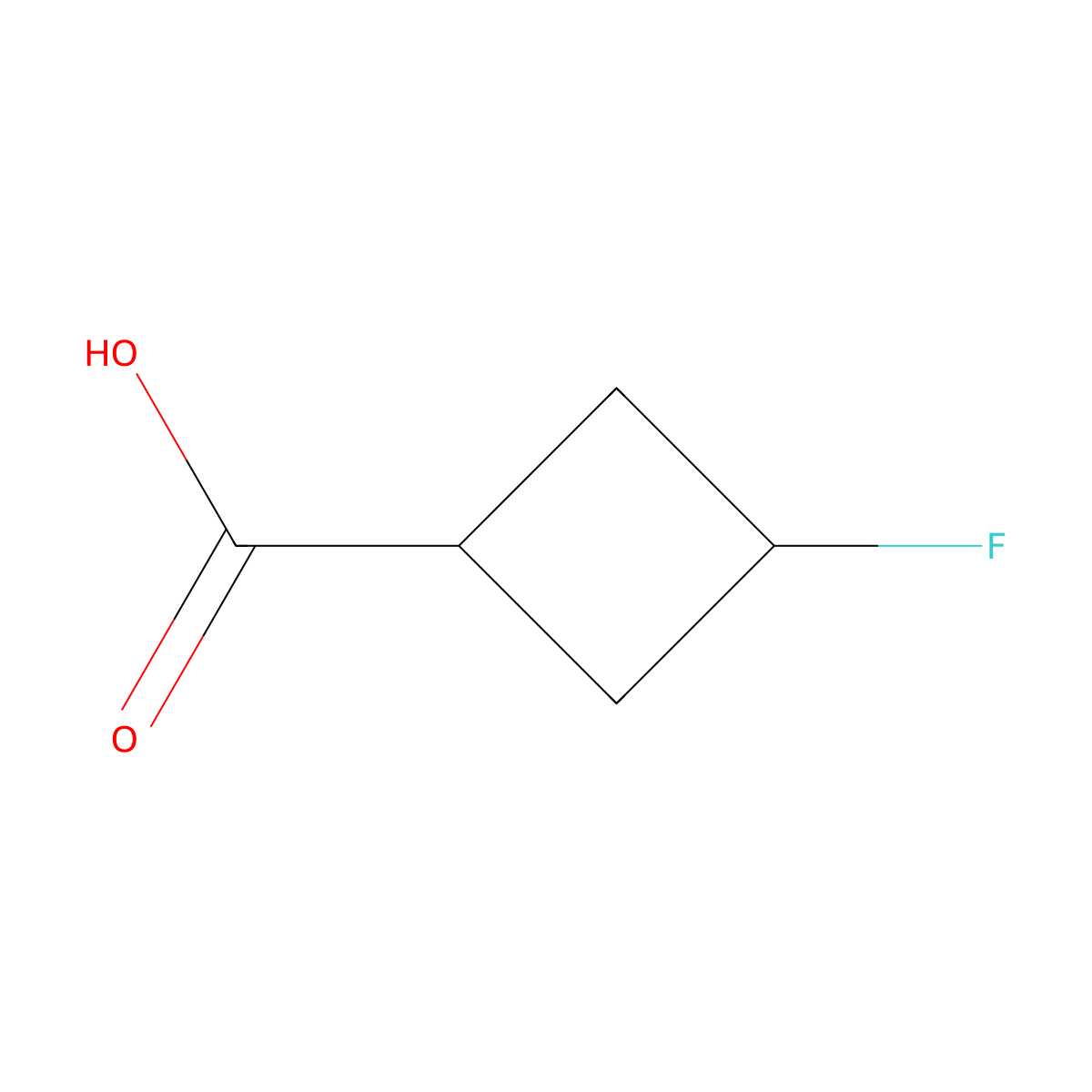 3-Fluorocyclobutane-1-carboxylic acid molecular structure, CAS 122665-96-7