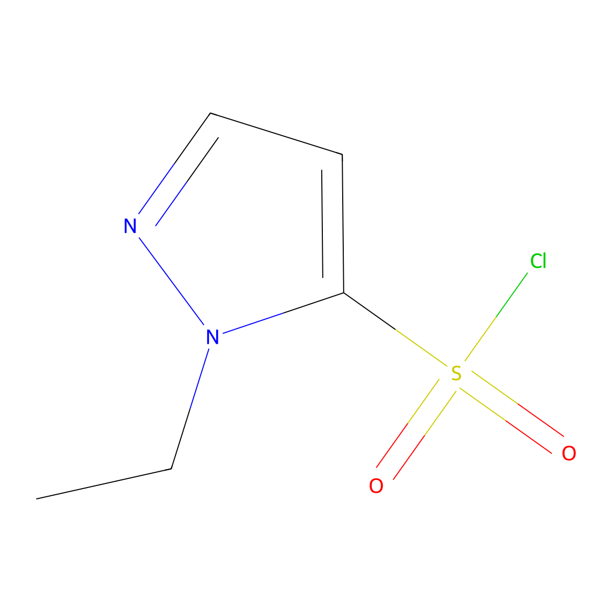 1-ethyl-1H-pyrazole-5-sulfonyl chloride molecular structure, CAS 1226706-97-3