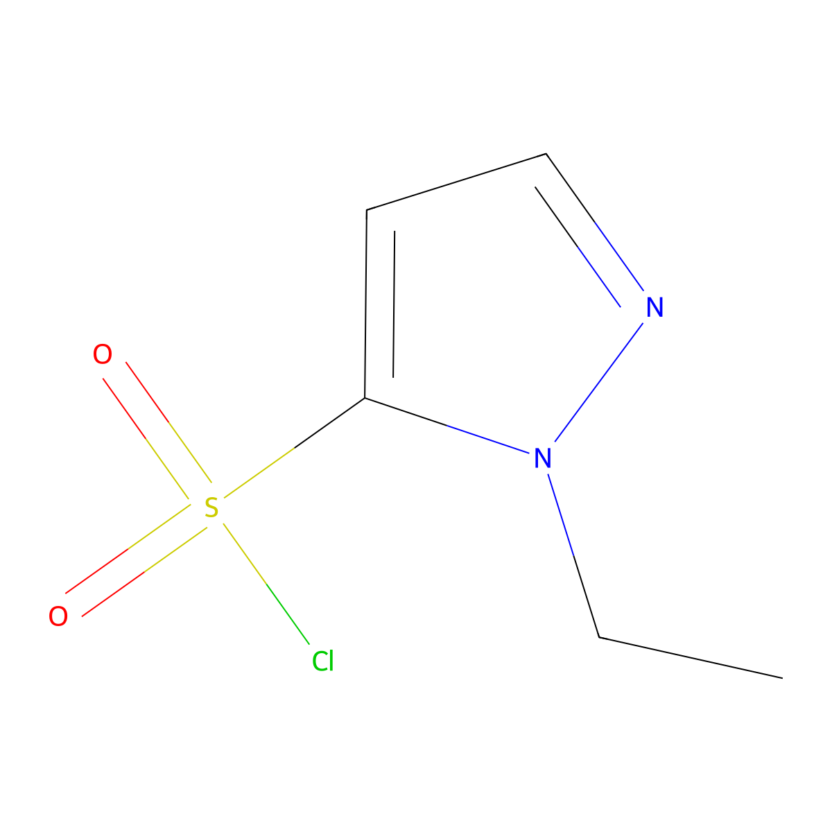 1-ethyl-1H-pyrazole-5-sulfonyl chloride molecular structure, CAS 1226706-97-3