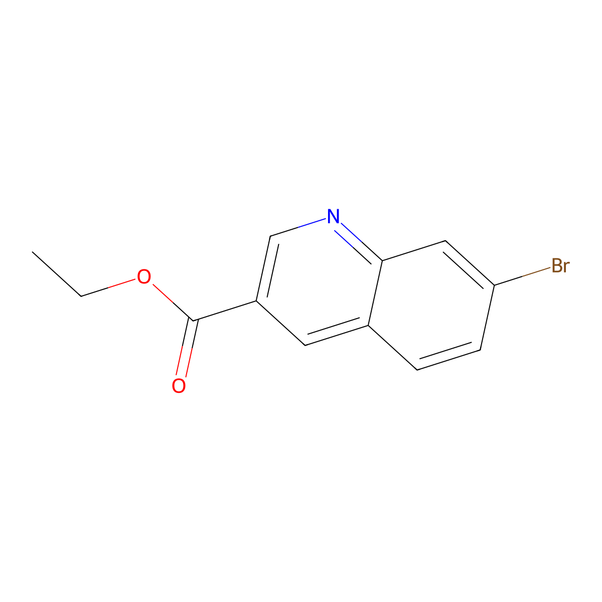 Ethyl 7-bromoquinoline-3-carboxylate molecular structure, CAS 1226762-74-8