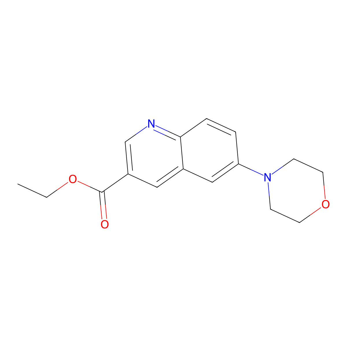 Ethyl 6-Morpholinoquinoline-3-carboxylate molecular structure, CAS 1226762-80-6