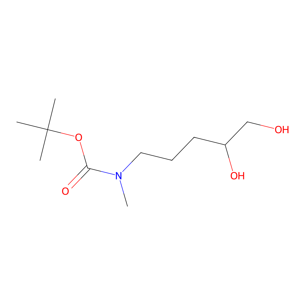 tert-butyl N-(4,5-dihydroxypentyl)-N-methylcarbamate molecular structure, CAS 1226768-99-5