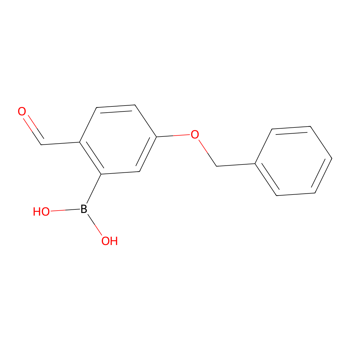 (5-(Benzyloxy)-2-formylphenyl)boronic acid molecular structure, CAS 1226773-36-9