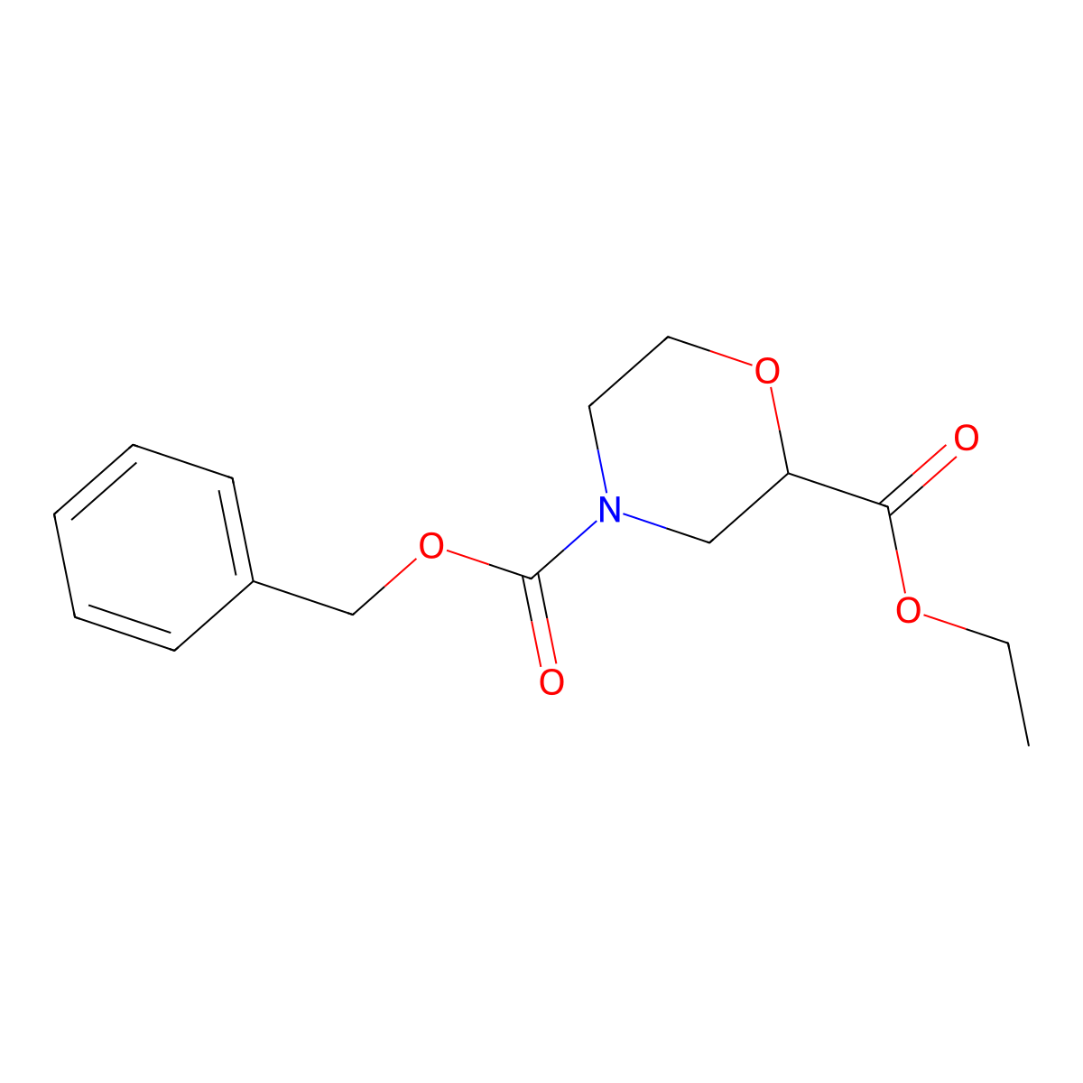 Ethyl N-Cbz-morpholine-2-carboxylate molecular structure, CAS 1226776-83-5