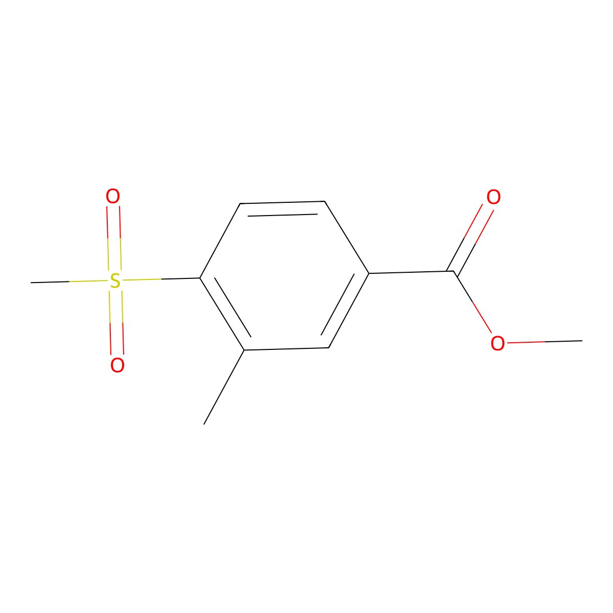 Methyl 3-methyl-4-(methylsulfonyl)benzoate molecular structure, CAS 1226776-89-1