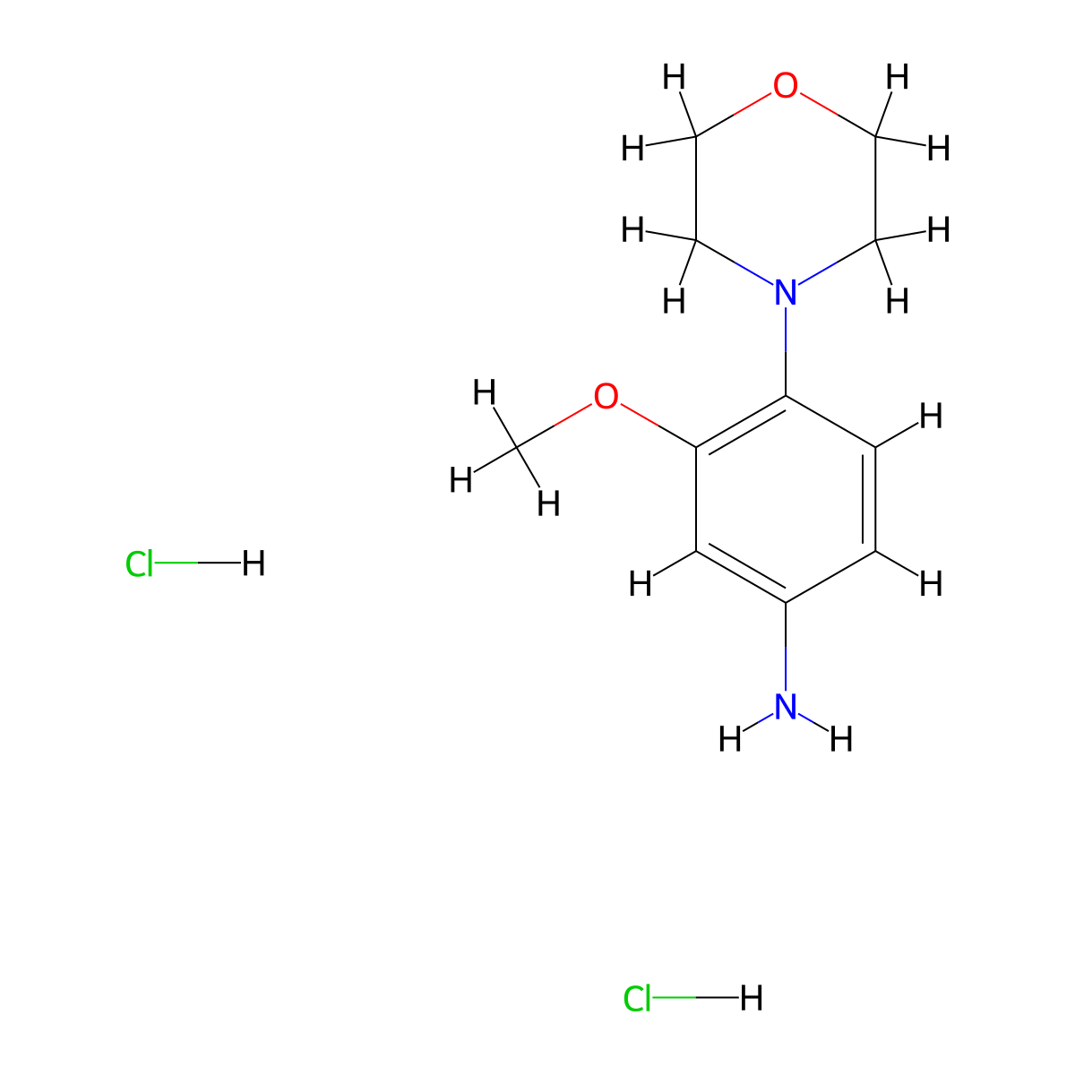 3-Methoxy-4-morpholinoaniline dihydrochloride molecular structure, CAS 1226776-91-5