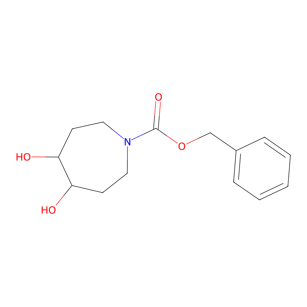 benzyl (4R,5S)-4,5-dihydroxyazepane-1-carboxylate molecular structure, CAS 1226779-55-0